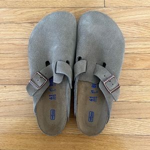 Gently used Birkenstocks Boston Soft Footbed - Taupe